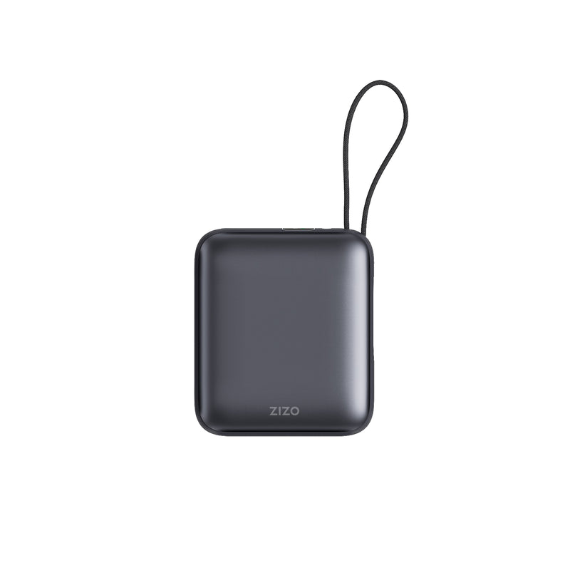 Load image into Gallery viewer, ZIZO PowerVault 35W Power Bank 10 000mAh with Built-in USB-C Cable - Space Black

