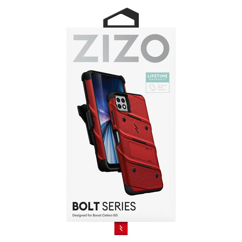 Load image into Gallery viewer, ZIZO BOLT Bundle Celero 5G Case - Red
