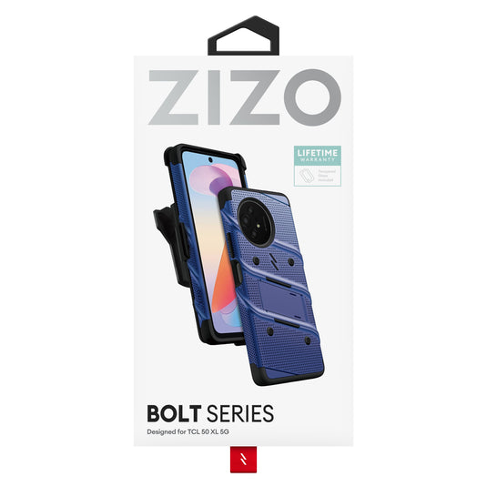 ZIZO BOLT Bundle TCL 50 XL 5G Case - Blue