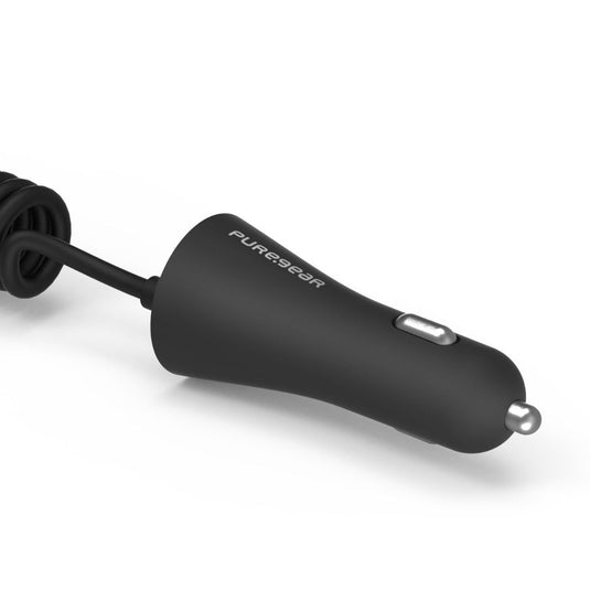 PureGear 24W USB-A/Micro Car Charger Bundle - Black