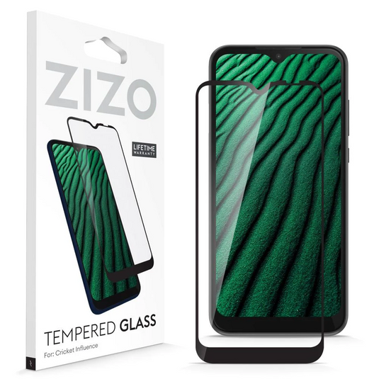 ZIZO TEMPERED GLASS Screen Protector for Cricket Influence - Black