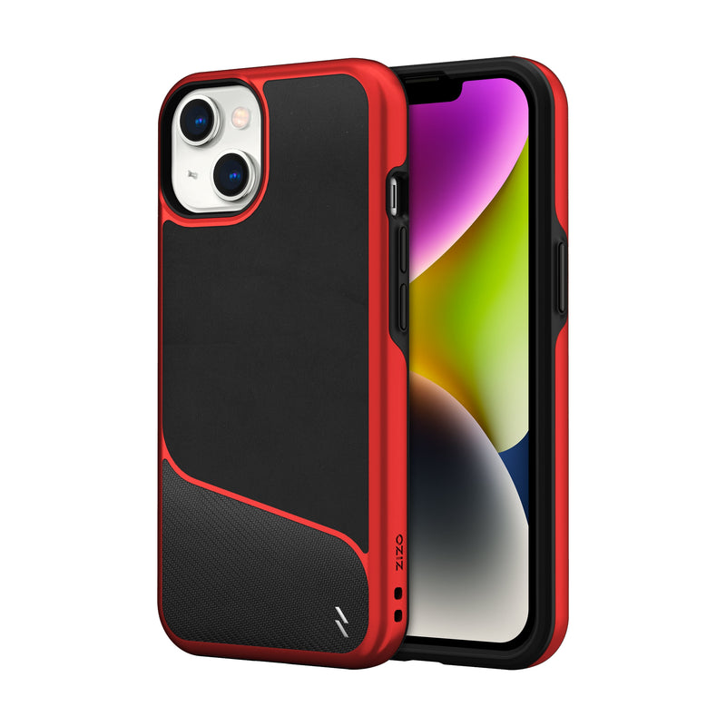 Load image into Gallery viewer, ZIZO DIVISION Series iPhone 14 (6.1) Case - Black &amp; Red
