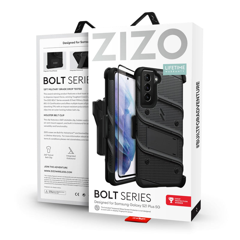 Load image into Gallery viewer, ZIZO BOLT Series Galaxy S21+ 5G Case - Black
