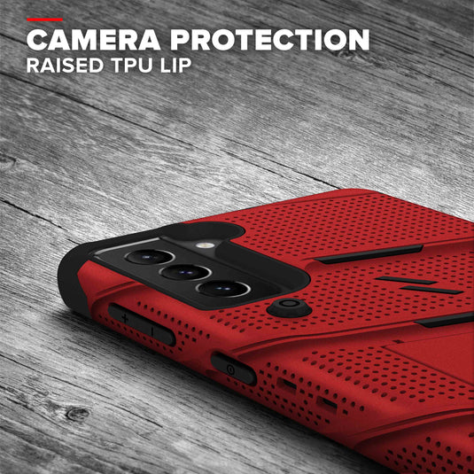 ZIZO BOLT Series Galaxy S21 5G Case - Red & Black