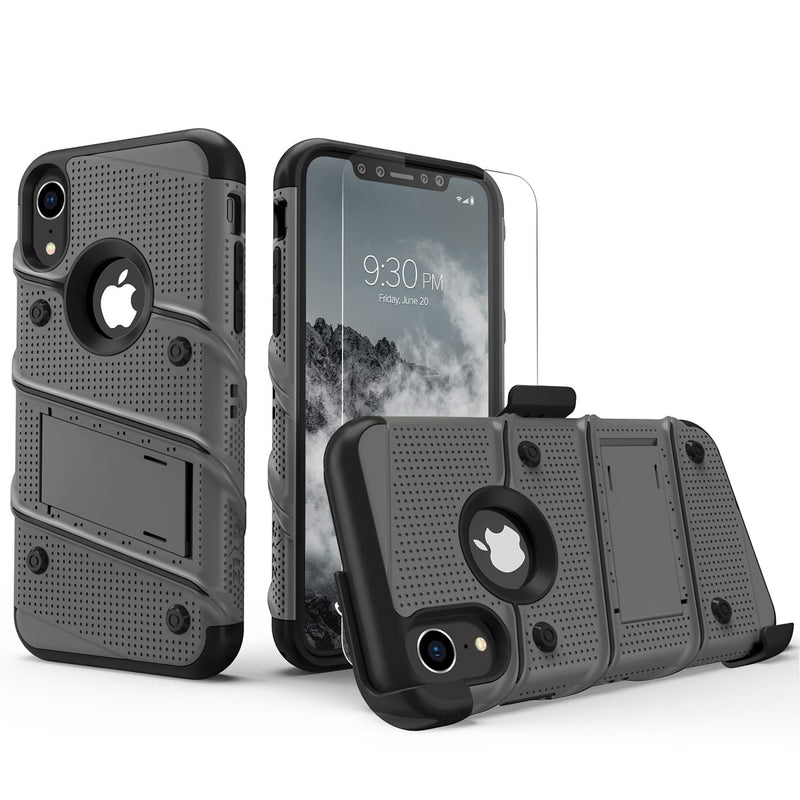 Load image into Gallery viewer, Zizo Bolt Series Case iPhone XR (Metal Gray/Black)
