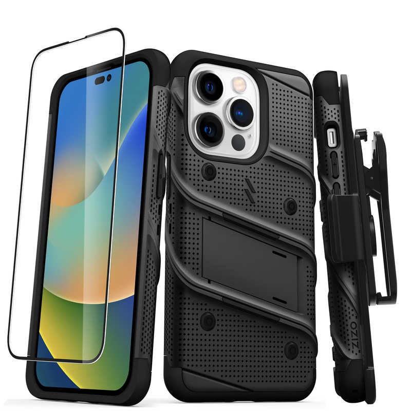 Load image into Gallery viewer, ZIZO BOLT Bundle iPhone 14 Pro (6.1) Case - Black
