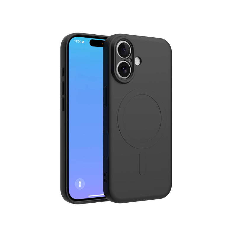 Load image into Gallery viewer, CLICK Slim Silicone MagSafe Series iPhone 17 Case - Black
