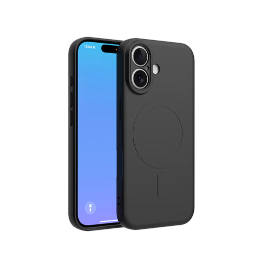 CLICK Slim Silicone MagSafe Series iPhone 17 Case - Black