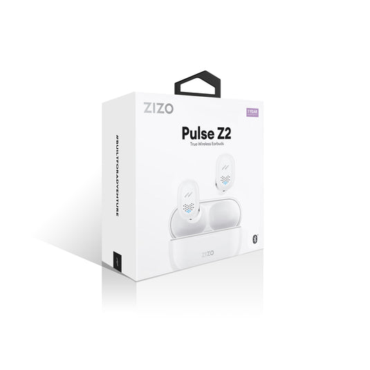 ZIZO PULSE Z2 True Wireless Earbuds with Charging Case - White