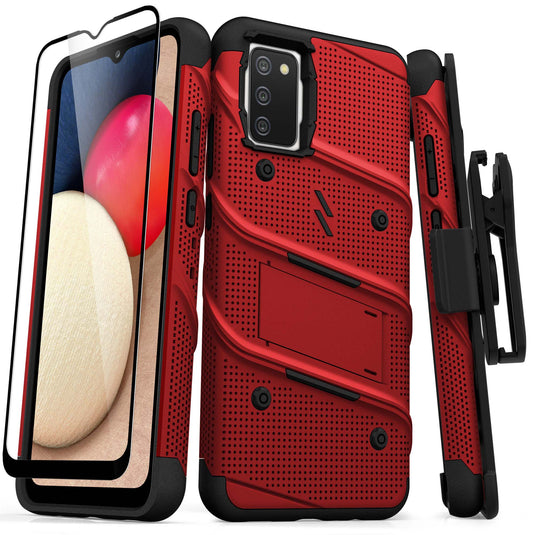 ZIZO BOLT Series Galaxy A02s Case - Red & Black