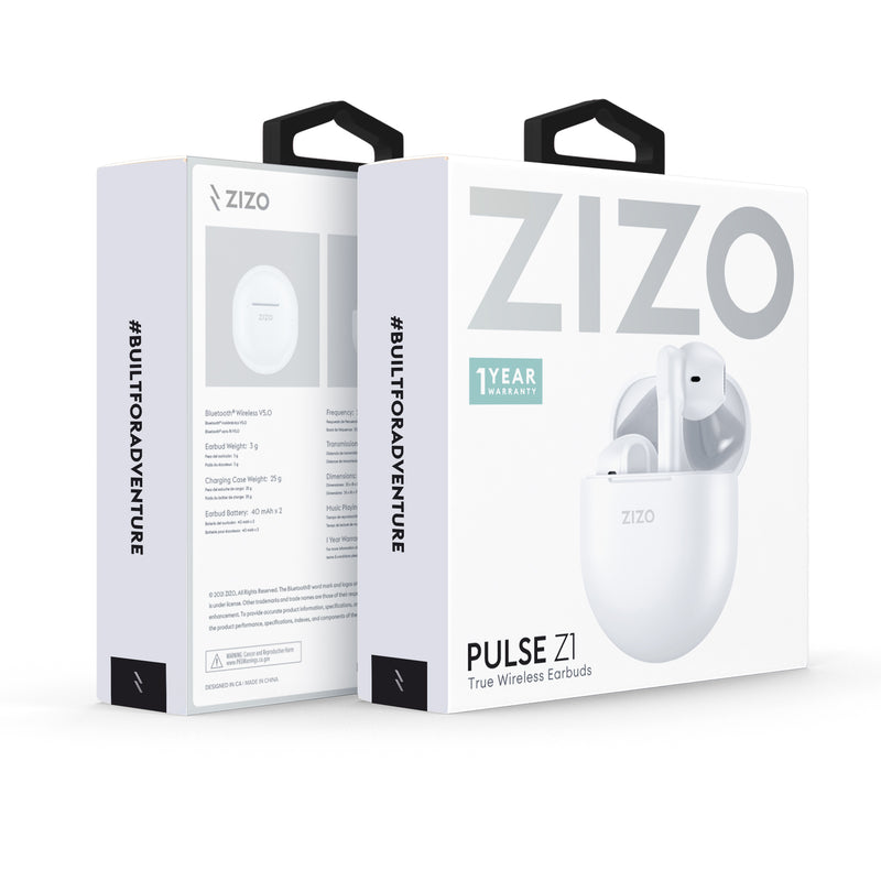 Load image into Gallery viewer, ZIZO PULSE Z1 True Wireless Earbuds with Charging Case - White
