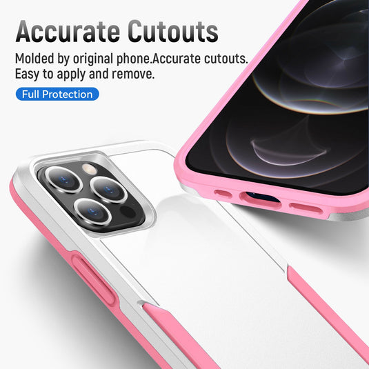 CLICK Impact Series iPhone 12 / iPhone 12 Pro Case - White Pink