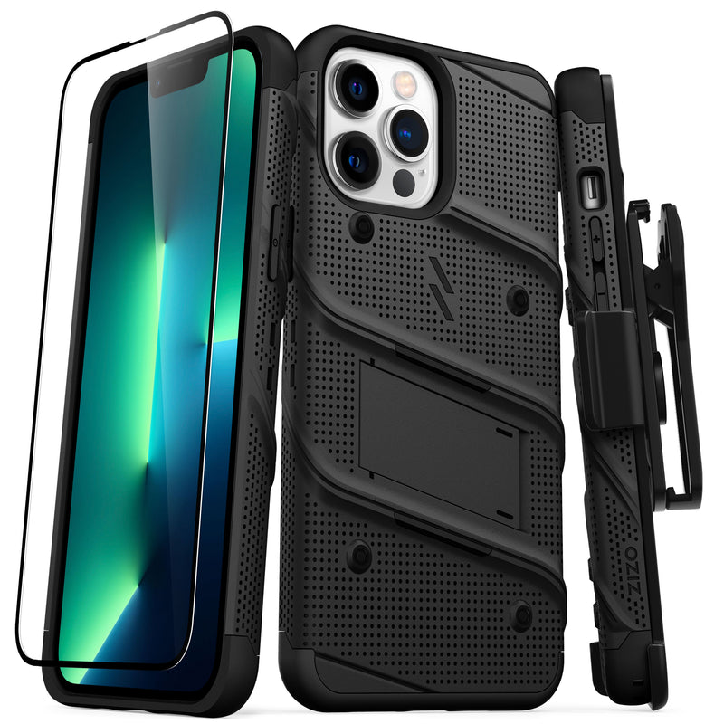 Load image into Gallery viewer, ZIZO BOLT Bundle iPhone 13 Pro Max Case - Black
