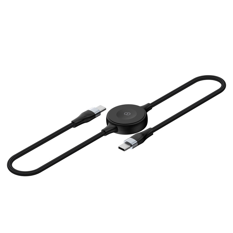 Load image into Gallery viewer, Nimbus9 Duo Cable USB-C with Apple Watch Charging (3FT) - Black
