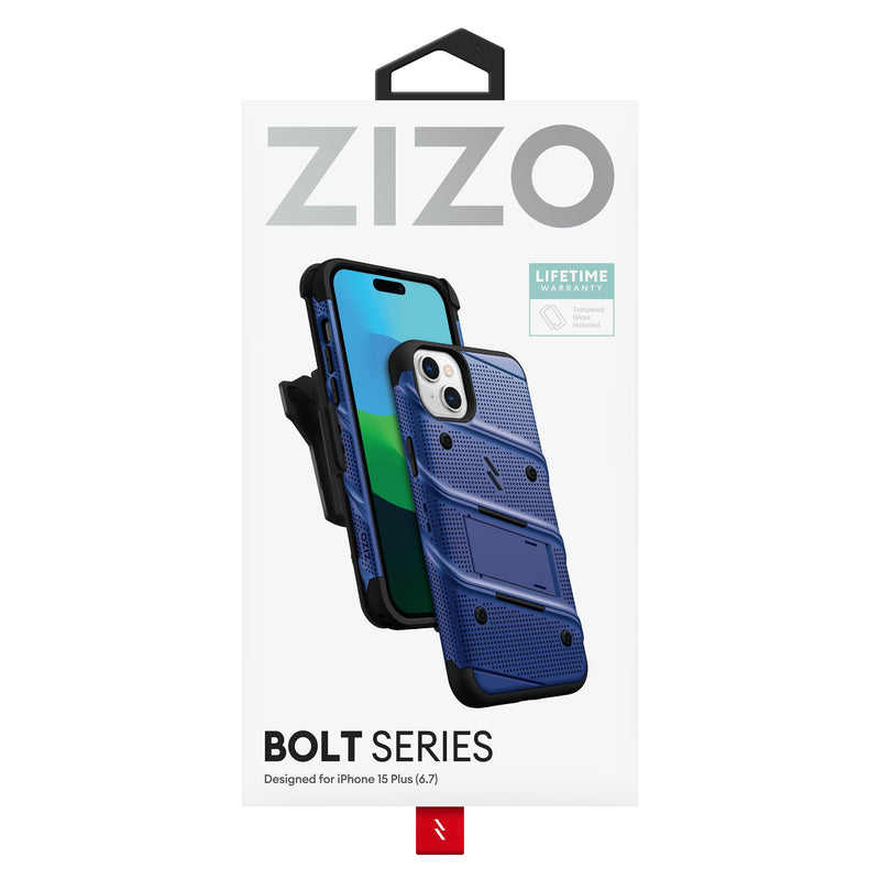 Load image into Gallery viewer, ZIZO BOLT Bundle iPhone 15 Plus Case - Blue
