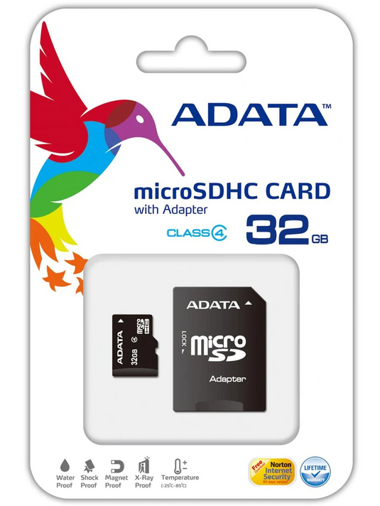 ADATA Micro SDHC Card w/ Adapter - 32GB Memory Card