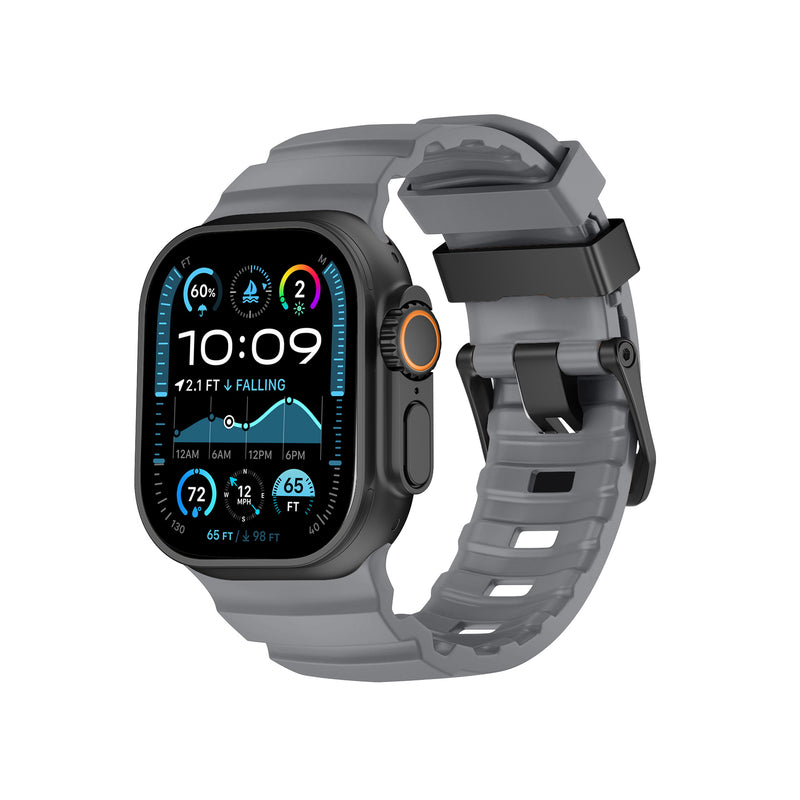 Load image into Gallery viewer, Nimbus9 RidgeFit Rugged Sport Band for Apple Watch 44/45/46/49mm - Gray
