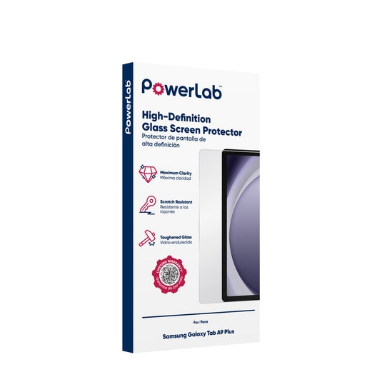 PowerLab HD Glass Screen Protector for Galaxy Tab A9 Plus - Clear