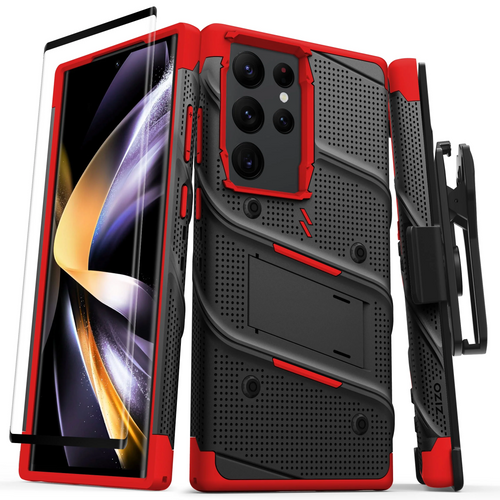 ZIZO BOLT Bundle Galaxy S23 Ultra Case - Red