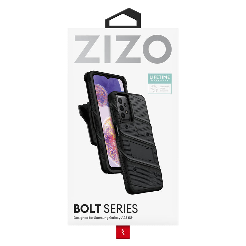 Load image into Gallery viewer, ZIZO BOLT Bundle Galaxy A23 5G Case - Black
