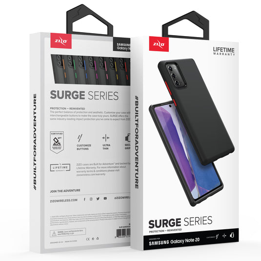 ZIZO SURGE Series Galaxy Note 20 Case - Black