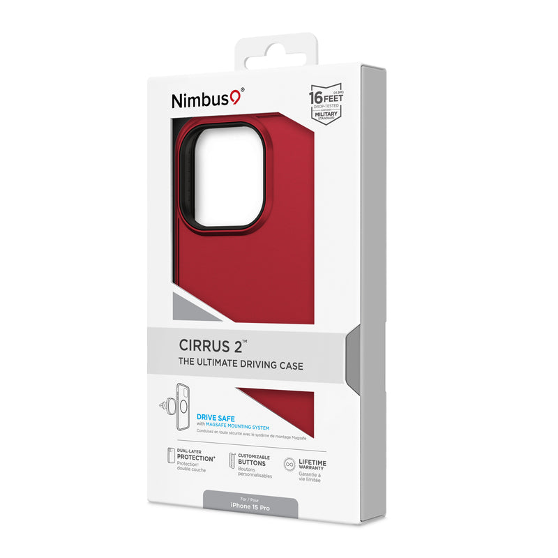 Load image into Gallery viewer, Nimbus9 Cirrus 2 iPhone 15 Pro MagSafe Case - Crimson
