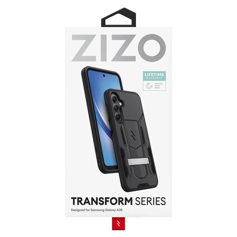 Load image into Gallery viewer, ZIZO TRANSFORM Series Galaxy A35 Case - Black
