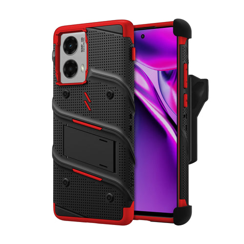 ZIZO BOLT Bundle moto edge 5G (2024) Case - Black / Red