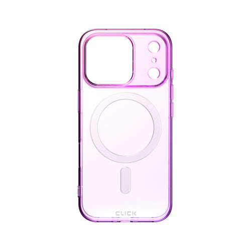 CLICK Clear Ombre MagSafe Series iPhone 17 Pro Case - Pink Purple