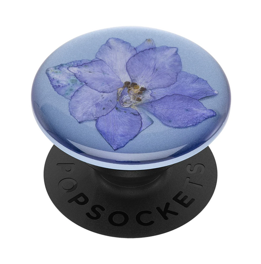 PopSockets Pressed Flower PopGrip Phone Grip & Stand - Purple Larkspur