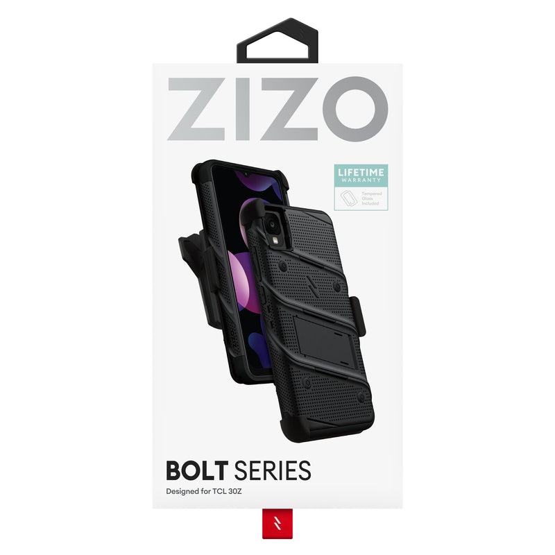 Load image into Gallery viewer, ZIZO BOLT Bundle TCL 30 Z Case - Black
