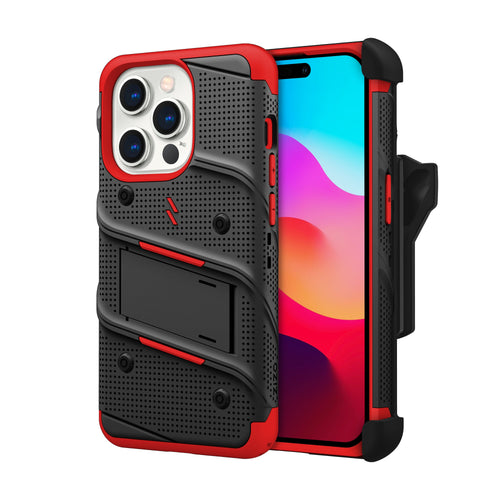 ZIZO BOLT Bundle iPhone 15 Pro Case - Red