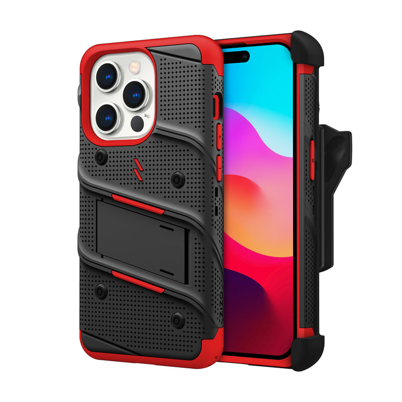 Load image into Gallery viewer, ZIZO BOLT Bundle iPhone 15 Pro Case - Red
