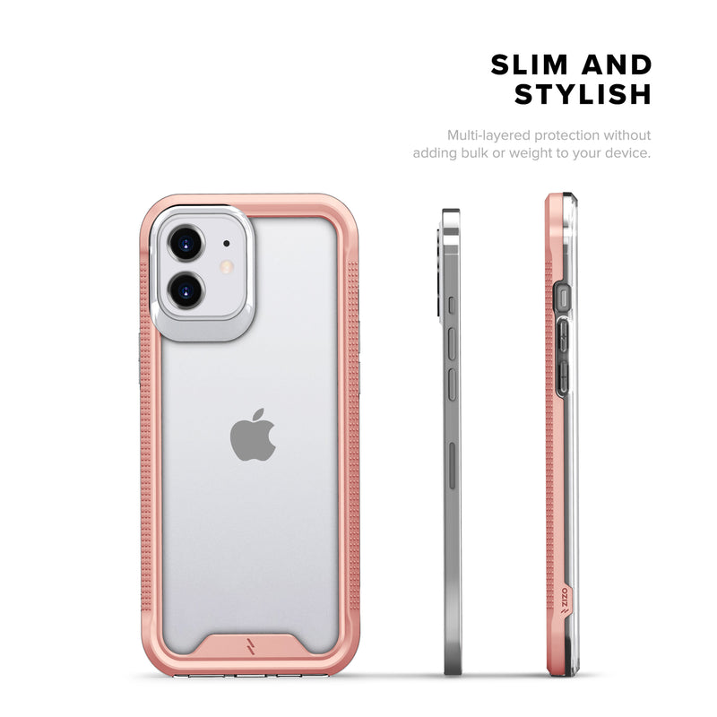 Load image into Gallery viewer, ZIZO ION Series iPhone 12 Mini Case - Rose Gold &amp; Clear
