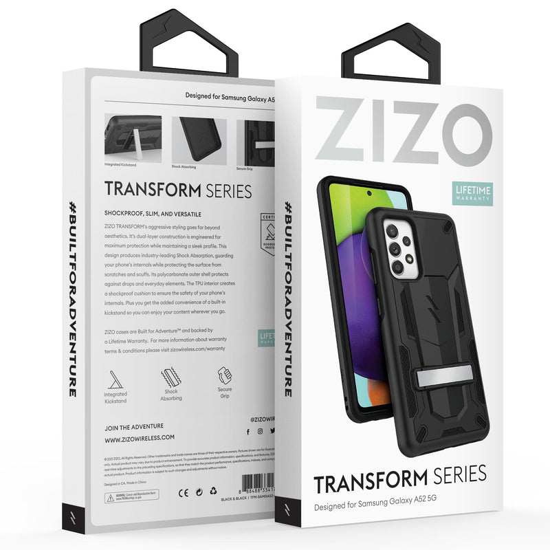 Load image into Gallery viewer, ZIZO TRANSFORM Series Galaxy A52 5G Case - Black
