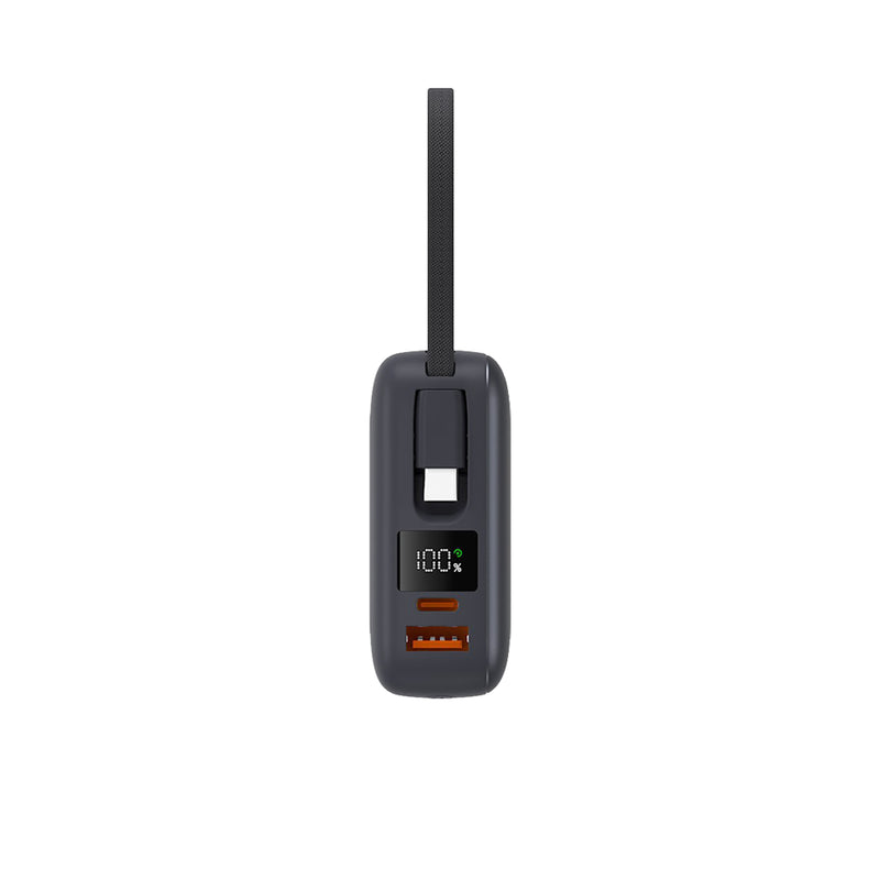 Load image into Gallery viewer, ZIZO PowerVault 45W Power Bank 20 000mAh with Built-in USB-C Cable - Space Black
