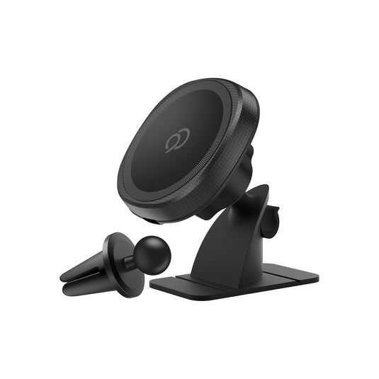 Nimbus9 Wireless Charging Magnetic Vent/Dash Phone Mount Kit - Black