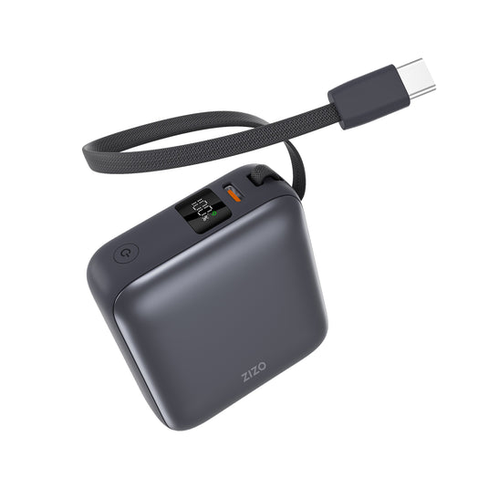 ZIZO PowerVault 35W Power Bank 10 000mAh with Built-in USB-C Cable - Space Black