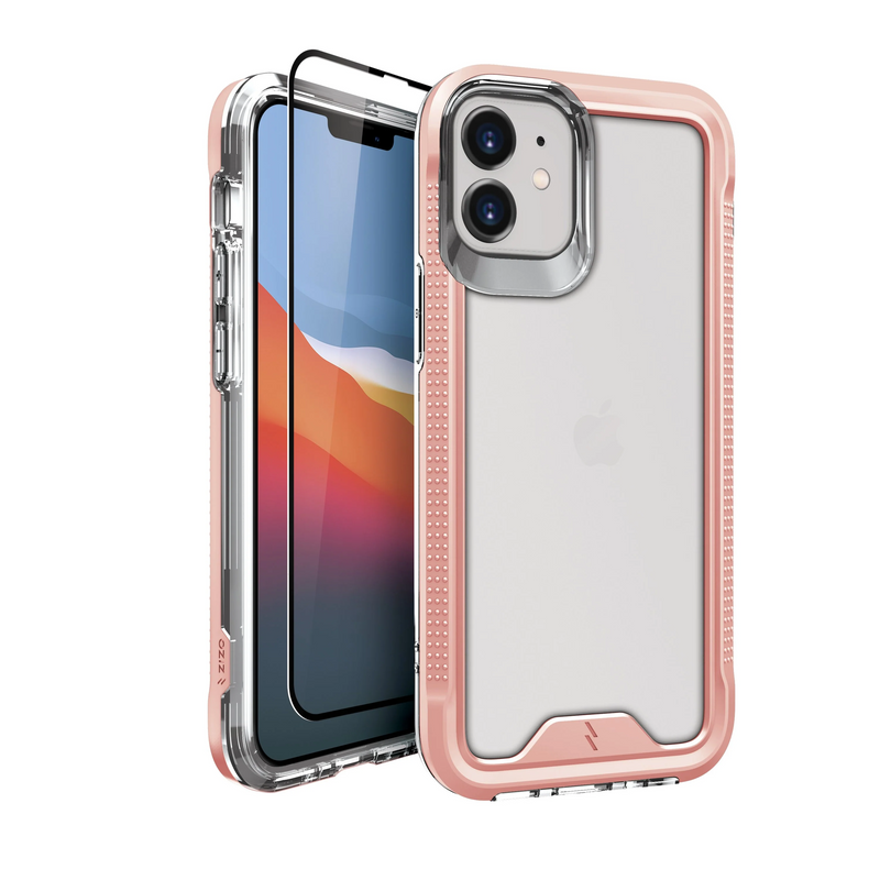 Load image into Gallery viewer, ZIZO ION Series iPhone 12 Mini Case - Rose Gold &amp; Clear
