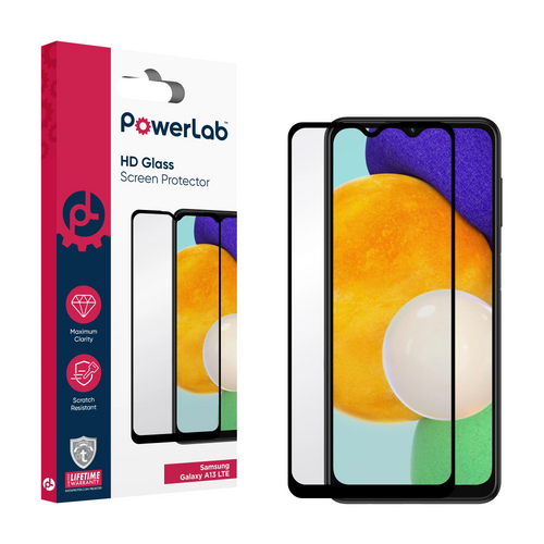 PowerLab Glass Screen Protector for Galaxy A13 / A13 5G - Black