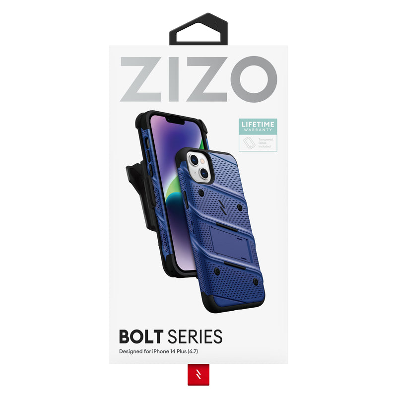 Load image into Gallery viewer, ZIZO BOLT Bundle iPhone 14 Plus Case - Blue
