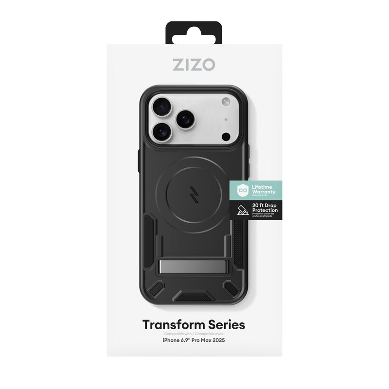 Load image into Gallery viewer, ZIZO TRANSFORM Series iPhone 17 Pro Max MagSafe Case - Black
