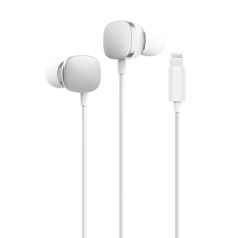 Load image into Gallery viewer, ZIZO Wired Lightning Headphones MFI - White
