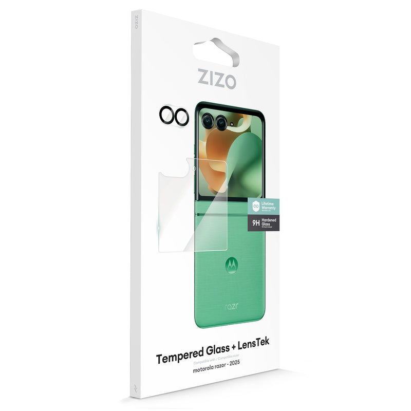Load image into Gallery viewer, ZIZO TEMPERED GLASS Screen Protector with Camera Lens Protector for moto razr (2025) - Clear
