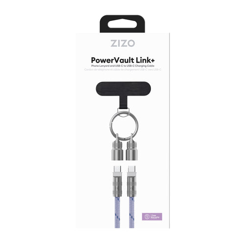ZIZO PowerVault Link+ Lanyard USB-C Cable - Lilac