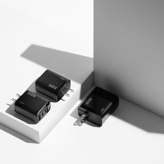 ZIZO PowerVault 67W Dual USB-C + USB-A Wall Charger - Black