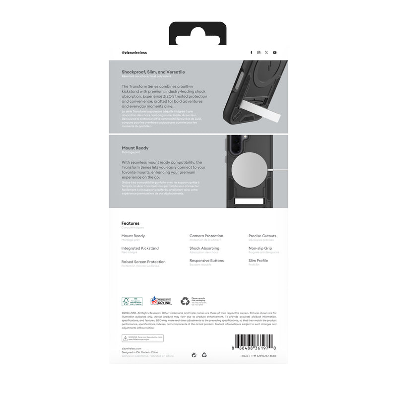 Load image into Gallery viewer, ZIZO TRANSFORM Series Galaxy A57 5G Case - Black
