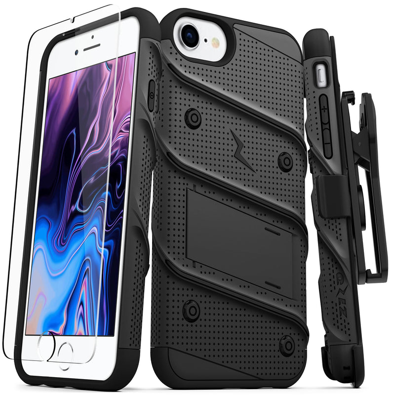 Load image into Gallery viewer, ZIZO BOLT Series Case for iPhone SE (3rd and 2nd gen)/8/7 - Black &amp; Black
