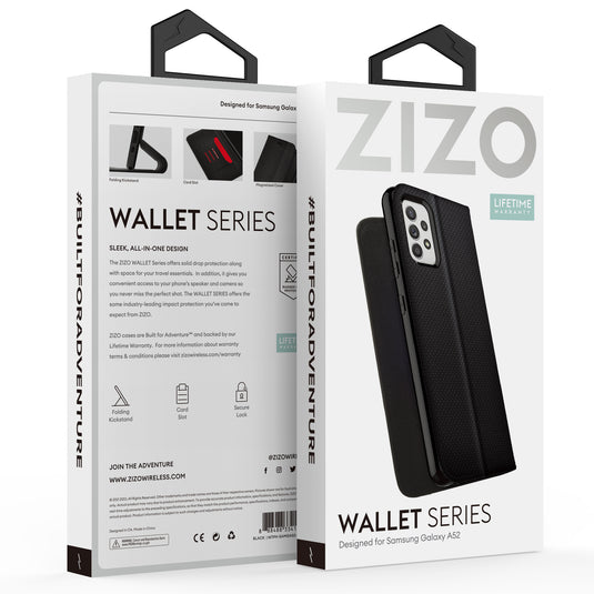 ZIZO WALLET Series Galaxy A52 5G Case - Black