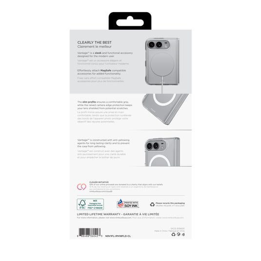 Nimbus9 Vantage Foldable iPhone Duo MagSafe Case - Clear